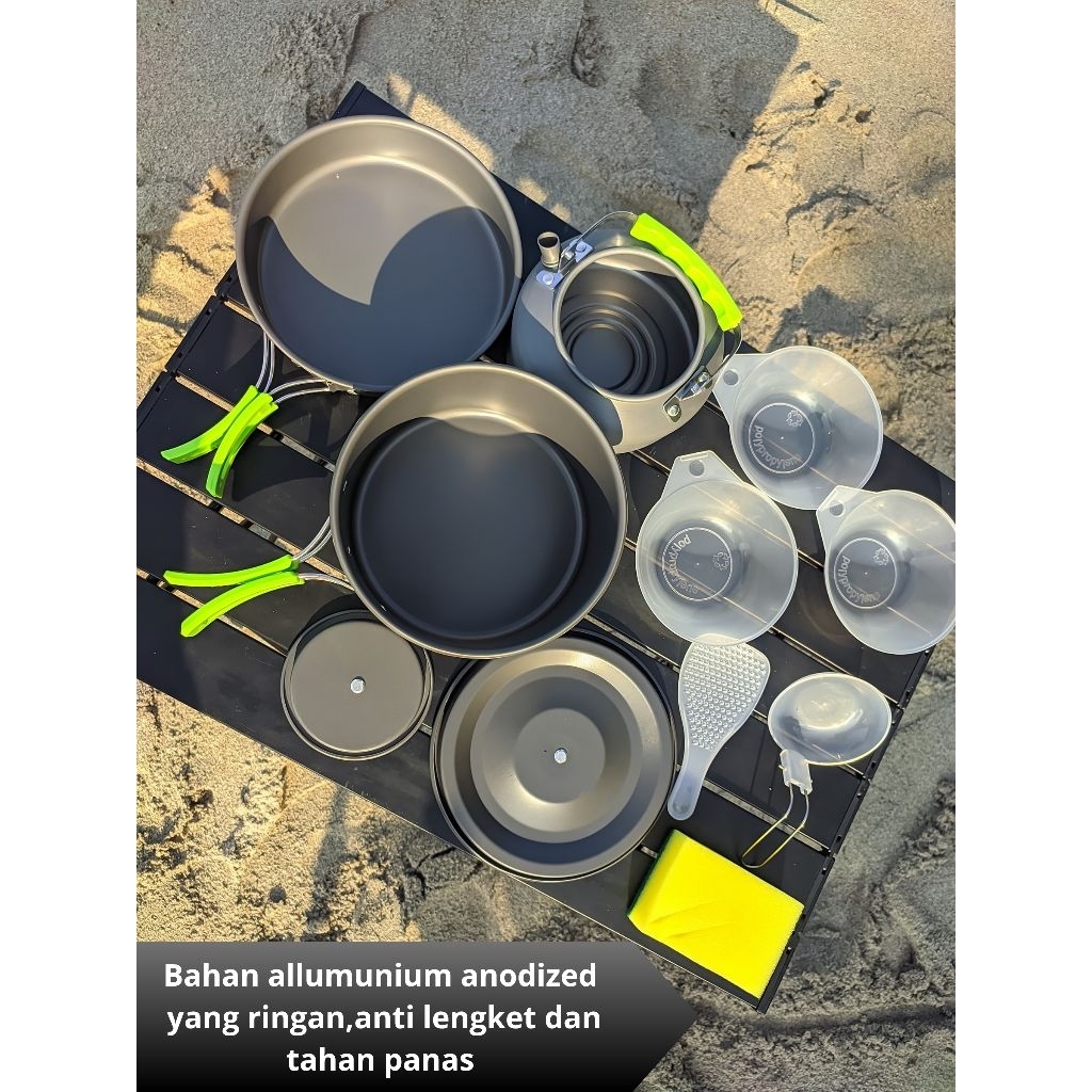 Cooking set lengkap tz308 •paket alat masak camping •cooking set camping •