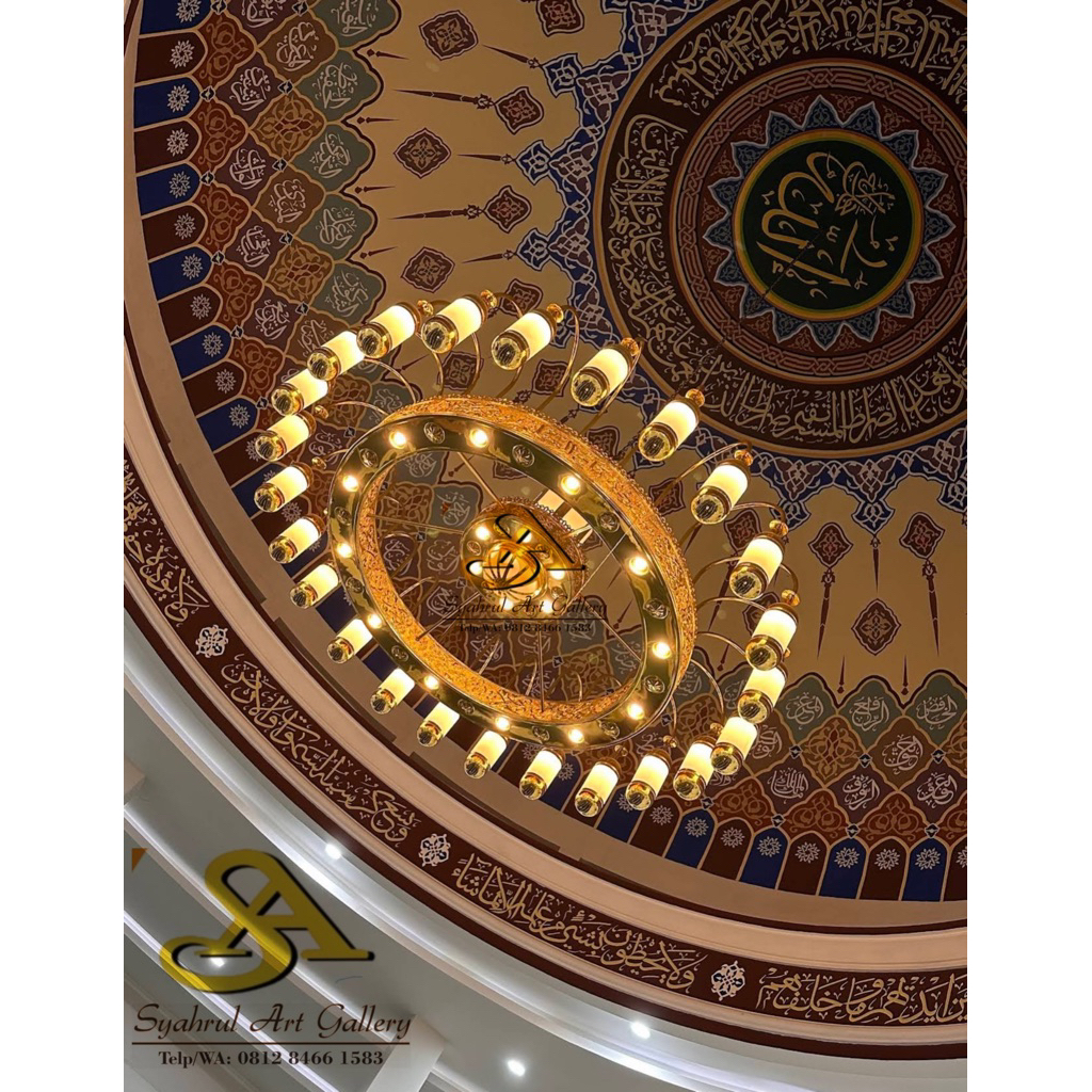 Lampu Masjid Mewah-Lampu Masjid Megah-Lampu Hias Masjid-Lampu Gantung Masjid-Lampu Madinah Diameter 
