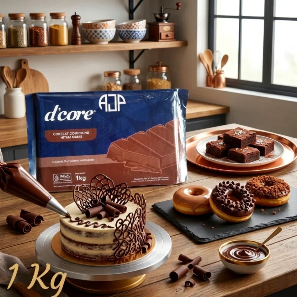 DCORE Chocolate Compound Dark | Kemasan 1 Kg