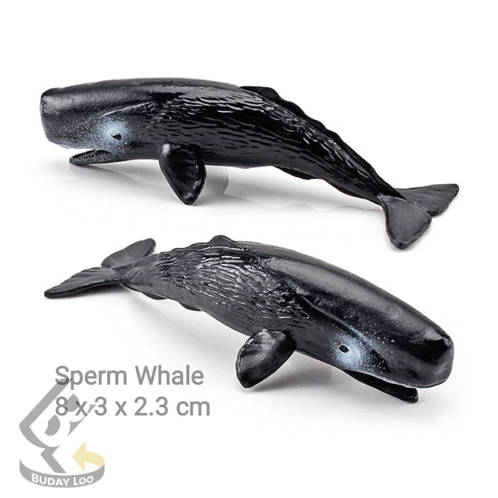 Figure Mainan Miniatur Ikan Paus Sperma Sperm Whale 9 cm ii7   Animal Figure