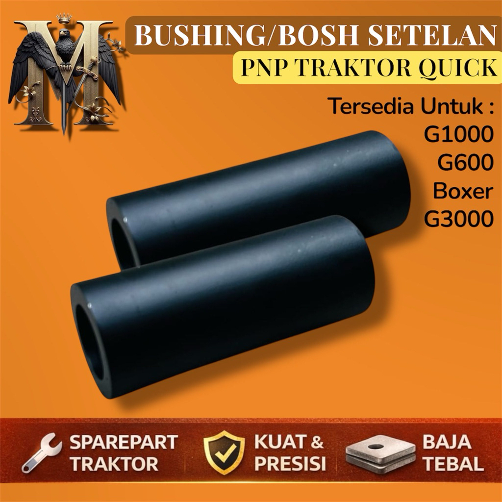 Bushing Kepala Glebeg G1000 Bosh Pin Kolong Panjang As Setelan Traktor Quick LUBANG 20 22 25 27mm Pa