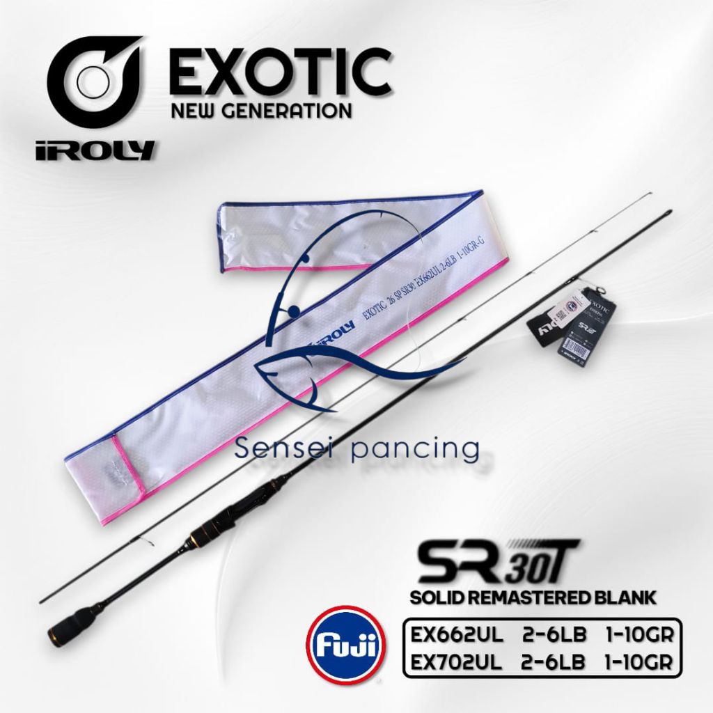 Joran Pancing Spinning UL IROLY EXOTIC 198cm 2-6lb UL Ultralight Spinning Japan Style