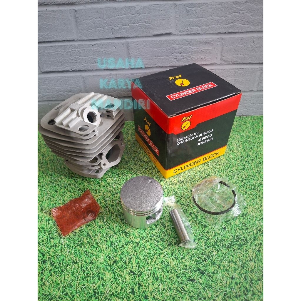 cylinder block chainsaw pro1 5200 model turbo foring komplit senso pro1 5800 cylinder blok assy sins