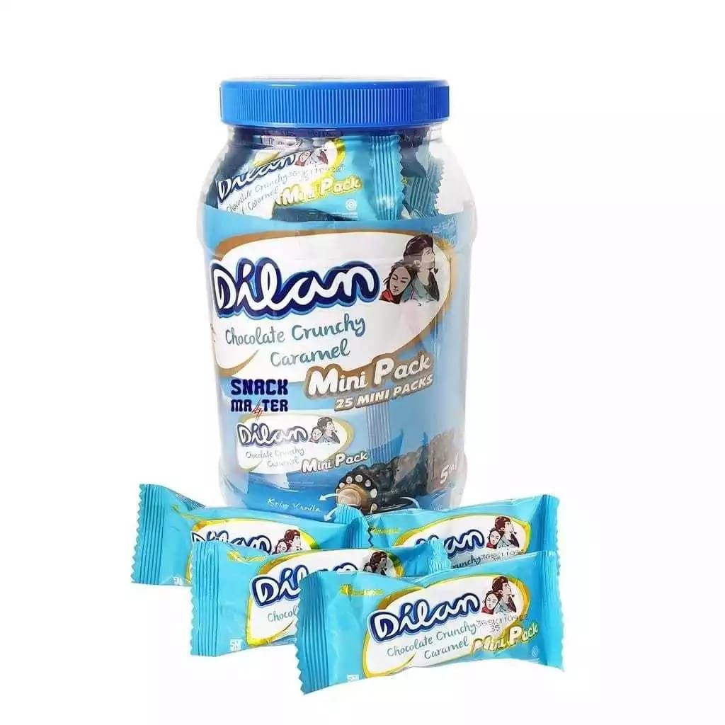 [LANGSUNG KIRIM] DILAN Coklat Crunchy Caramel Kemasan Toples isi 25 pcs mini pack coklat ORIGINAL