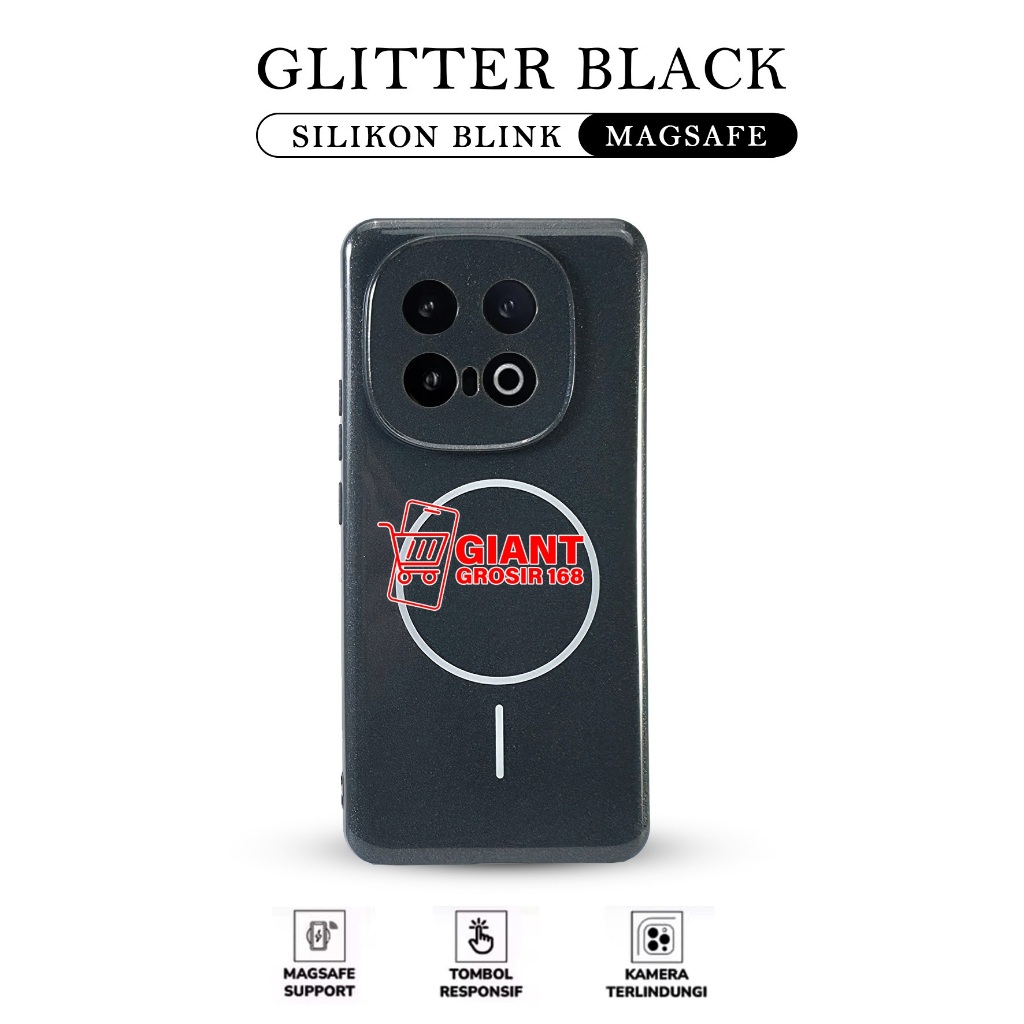 Case Magsafe for iQoo 13 iQoo Z9 5G iQoo Z9X iQoo Z10 Lite iQoo Z10R Candy Glitter Black Case Magsaf