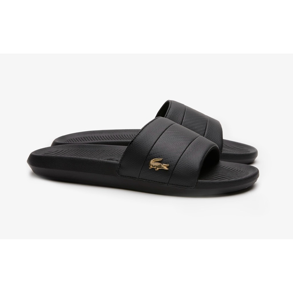 Sandal Lacoste Pria Slide Slop hitam Full Casual lacoste Sandal