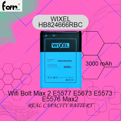 WIXEL BATRE Double Power Handphone Ori HB824666RBC For Huawei Modem Wifi Bolt Max 2 E5577 E5673 E557