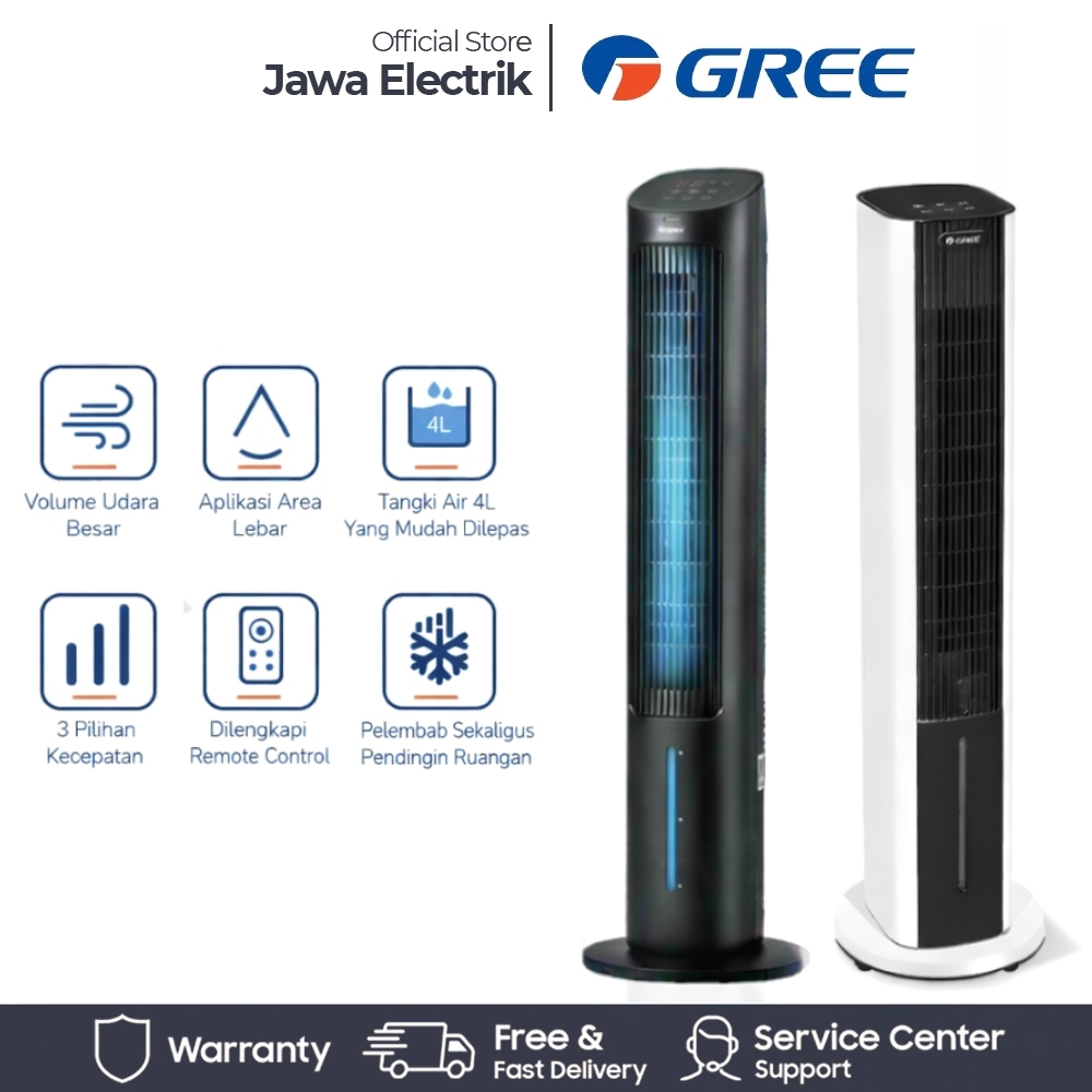 Gree Air Cooler Tower Fan GTA-ACOOL 4 Penyejuk Udara Hemat Listrik 50W