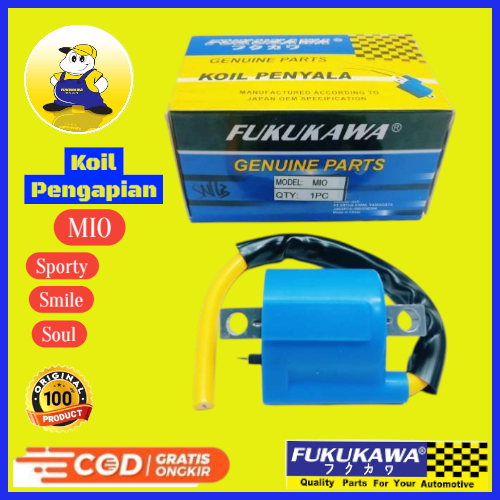 Koil Penyala Standar Racing MIO SOUL SPORTY SMILE FINO KARBU  Coil Original Fukukawa Japan OEM