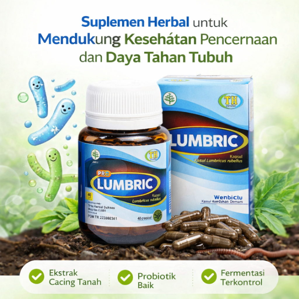 Bioth Jamu L Pro Lumbric Probiotik Herbal Alami (40 Kapsul)