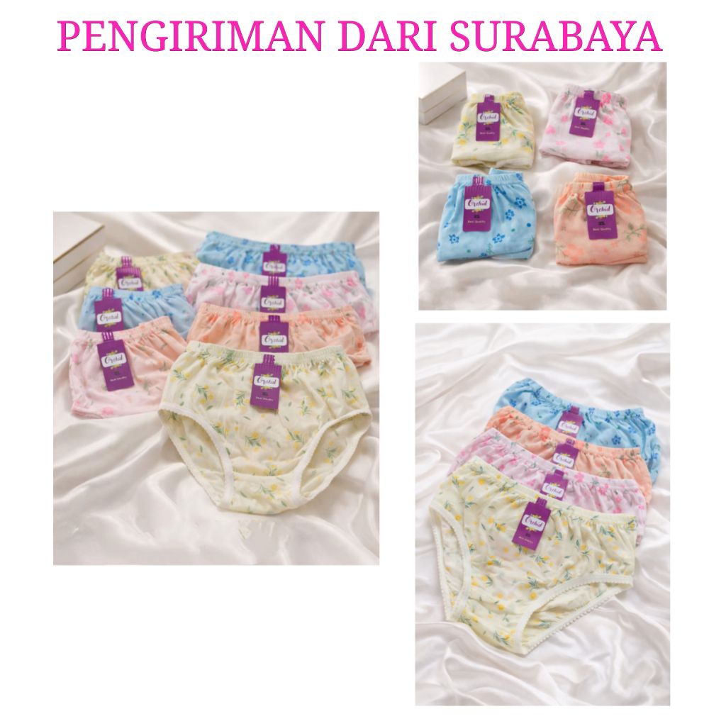 Celana Dalam Wanita CD Wanita Jumbo Orchid Motif Bunga Bukan Orin Dalaman