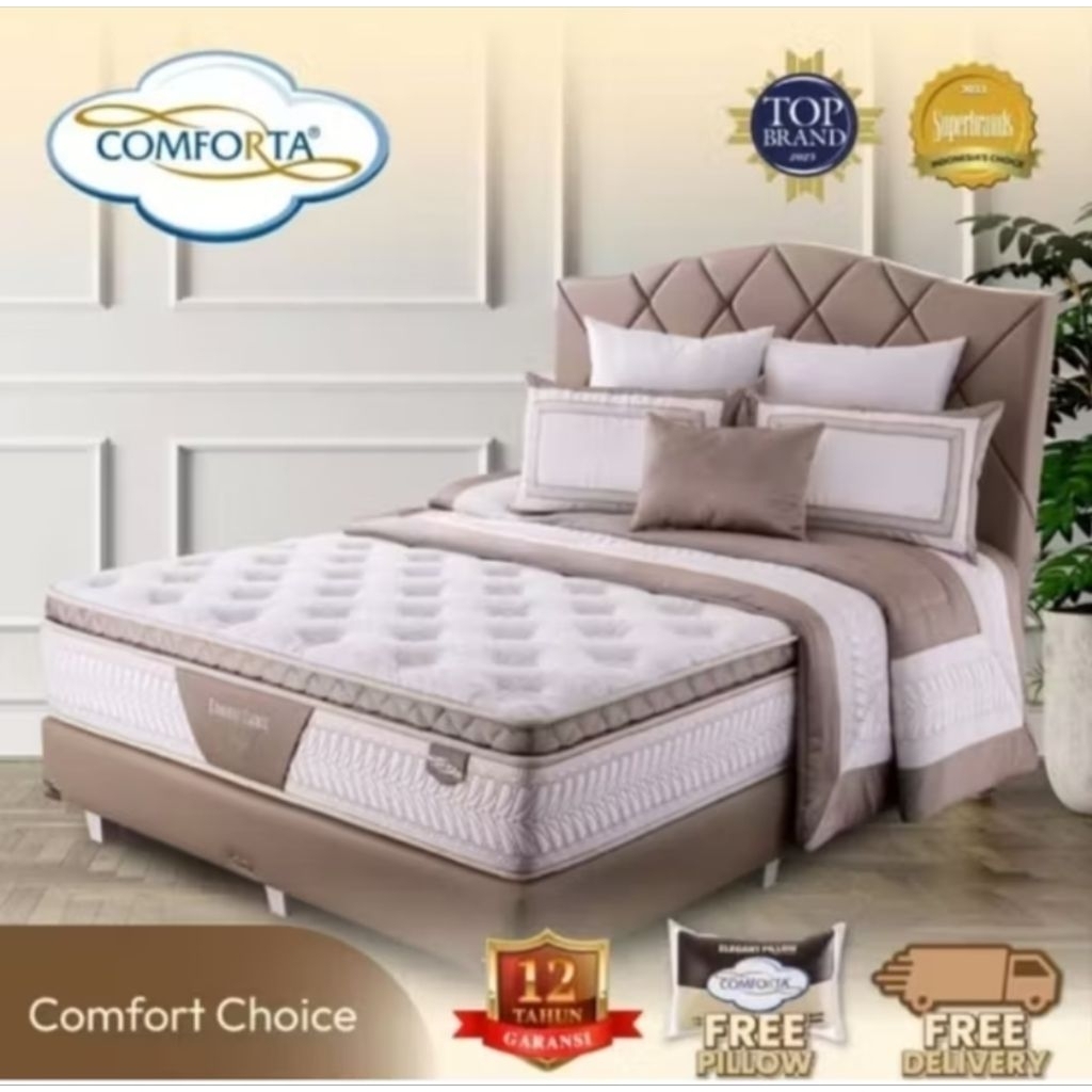 [MEBELBANJARMASIN] SET SPRING BED COMFORTA COMFORT CHOICE TEBAL 35 FULL SET