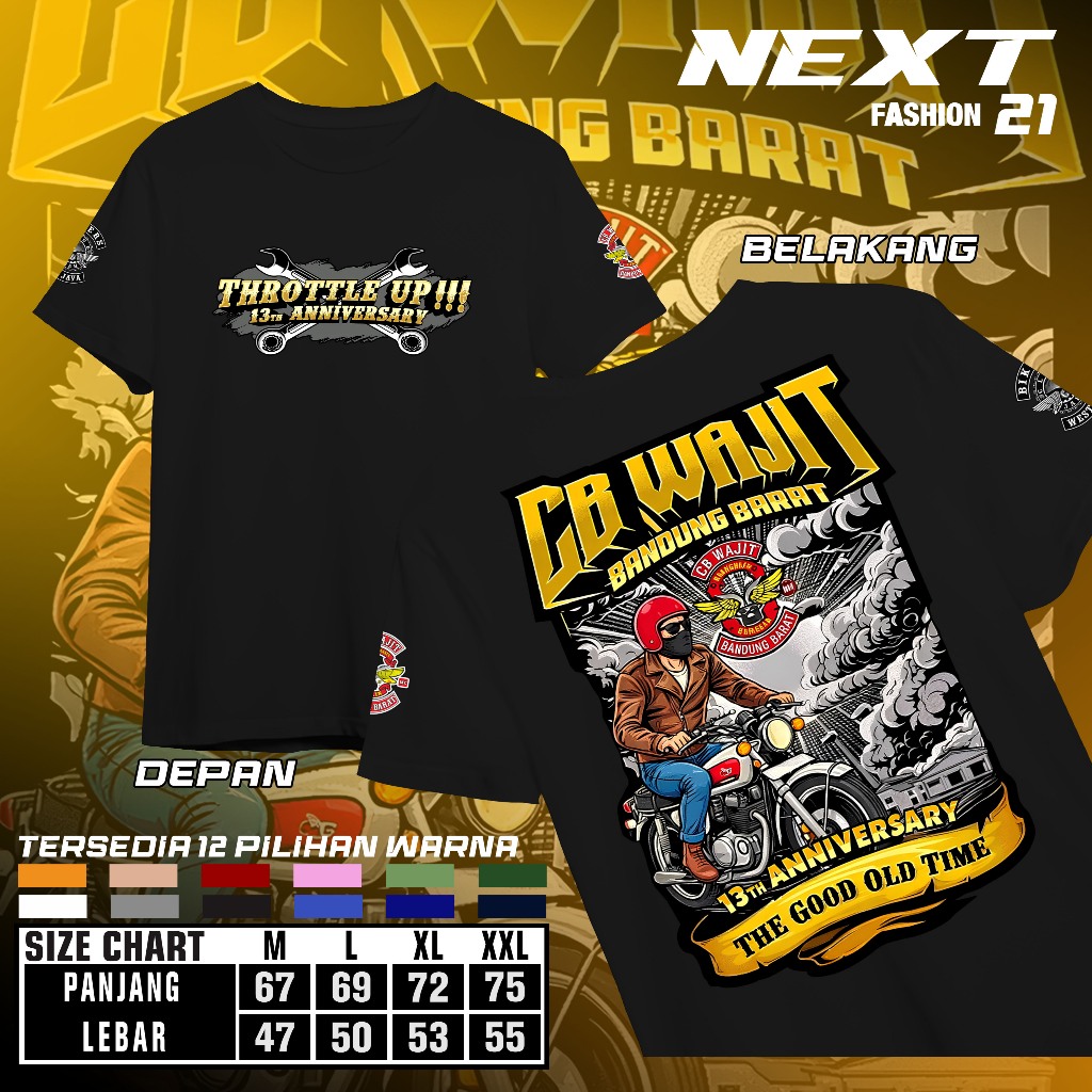 Kaos Acara CB Wajit Bandung Barat Kaos Unisex Kaos Pria & Wanita