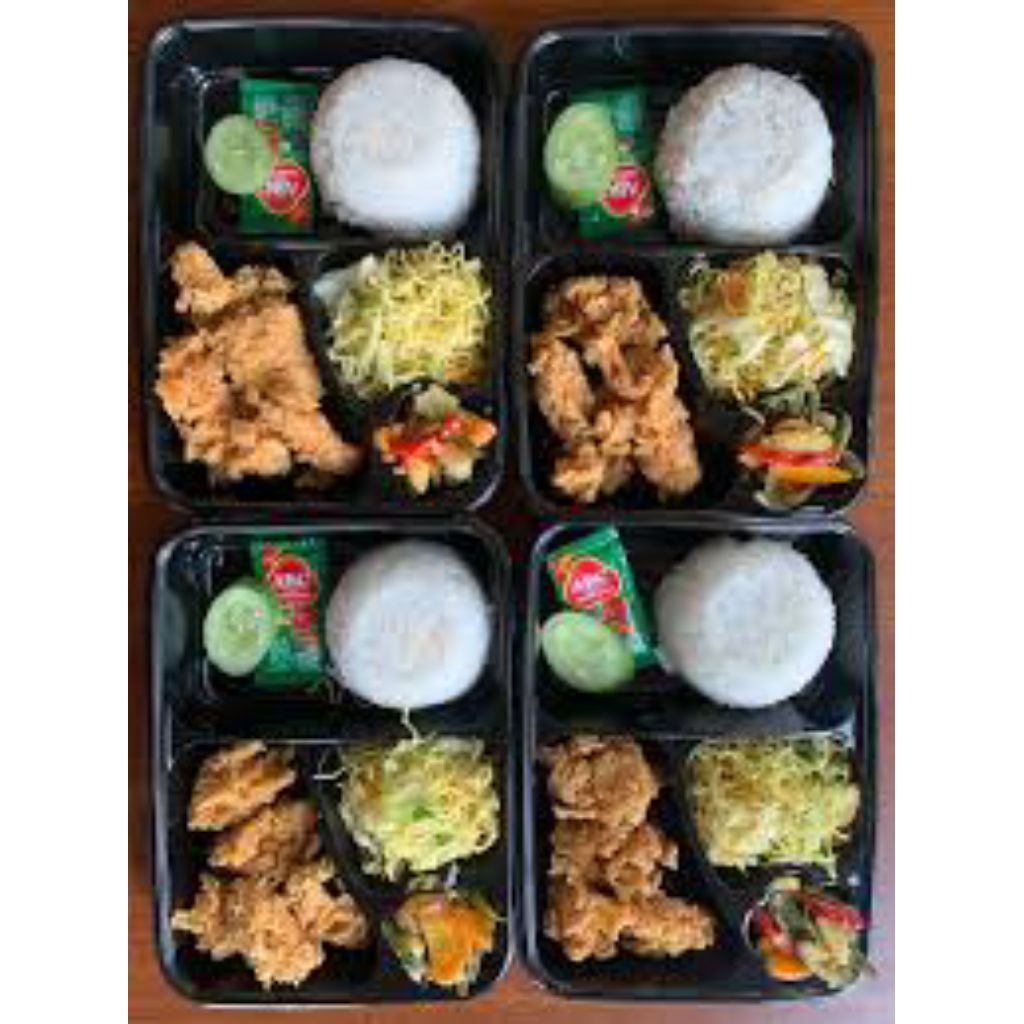 PAKET NASI BOX AYAM GORENG CRISPY