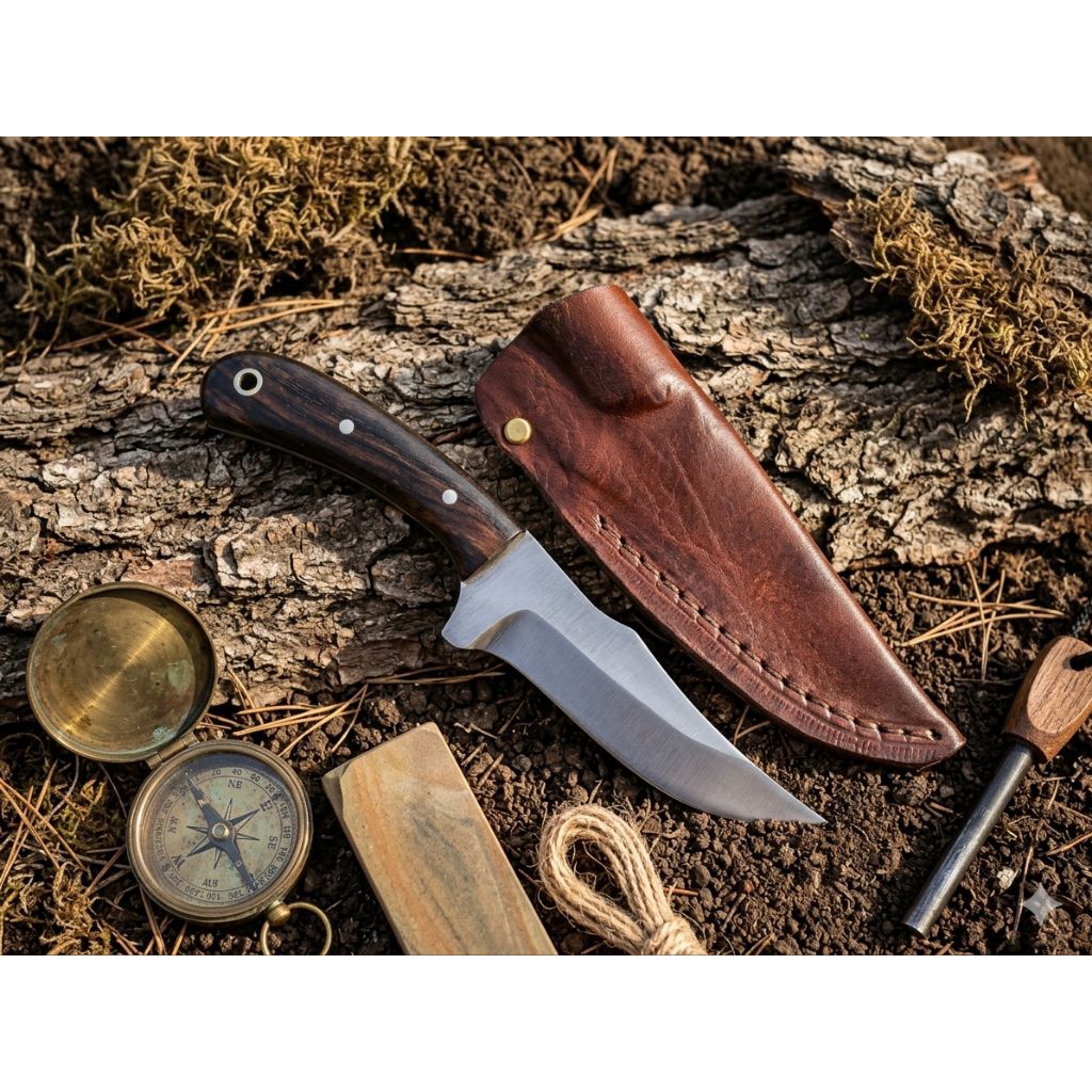 pisau camping premium Elmax Fulltang super tajam / pisau Buscraft original / pisau dapur serbaguna