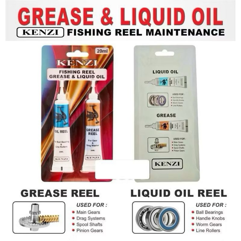 Grease Reel Pancing Kenzi - Anti Karat, Lembut, Mudah Dirawat