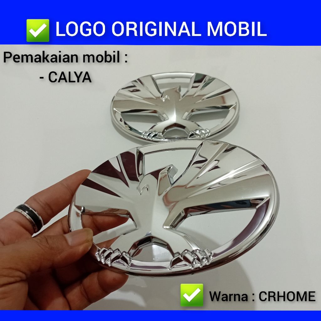 Emblem logo depan original mobil toyota CALYA sigra harga satuan 1pcs.