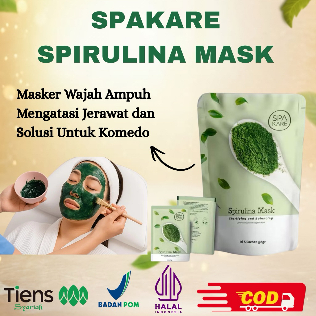Spakare Spirulina Mask-New Product-Masker Spirulina Terbaru Tiens-Premium.