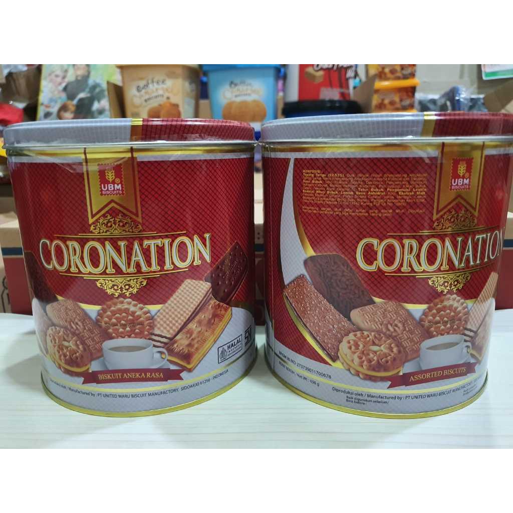LARIS  CORONATION 450GR ASSORTED BISCUIT KALENG Biskuit Aneka Rasa Enak Renyah Murah Kesukaan Keluar