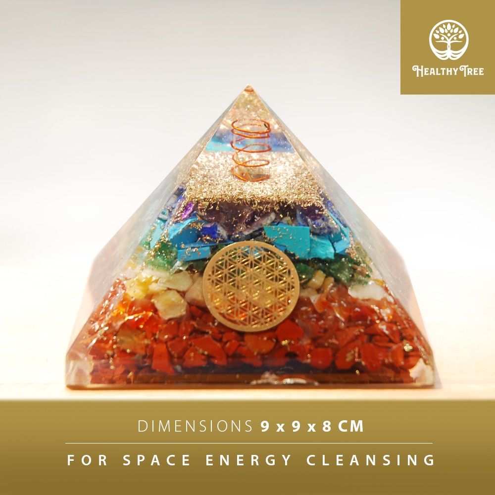 Pyramid Orgonite 7 Chakra untuk Energy Cleansing, Healing and Protection