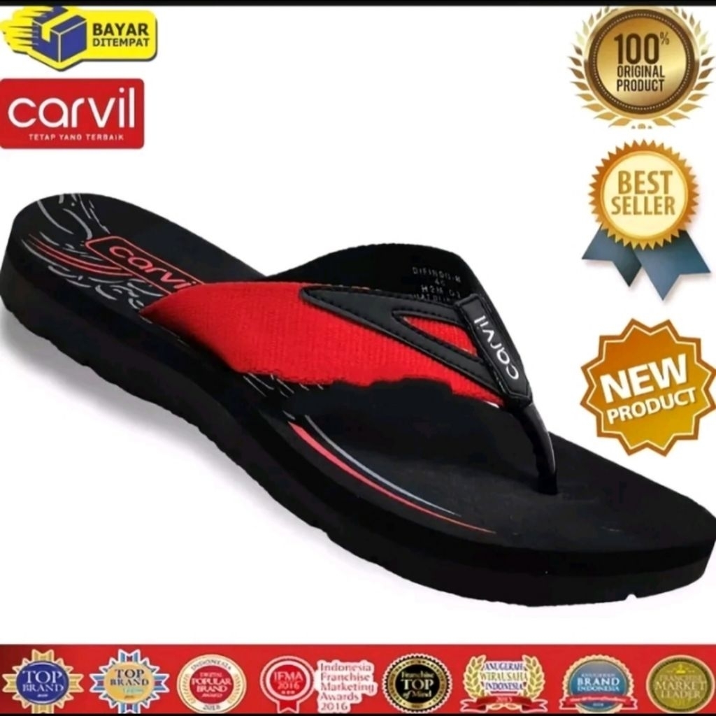 sandal jepit pria carvil original