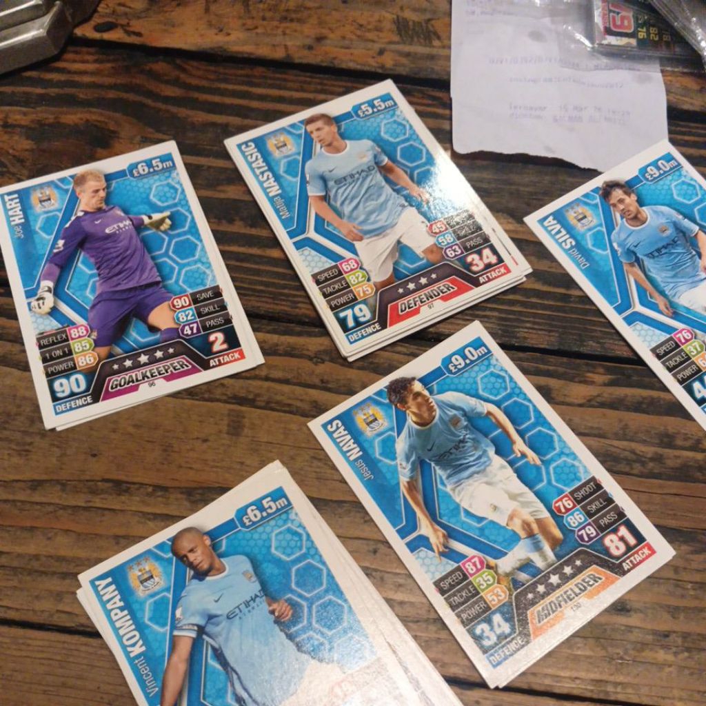 kartu bola match attax epl 2013/2014 Manchester City base card