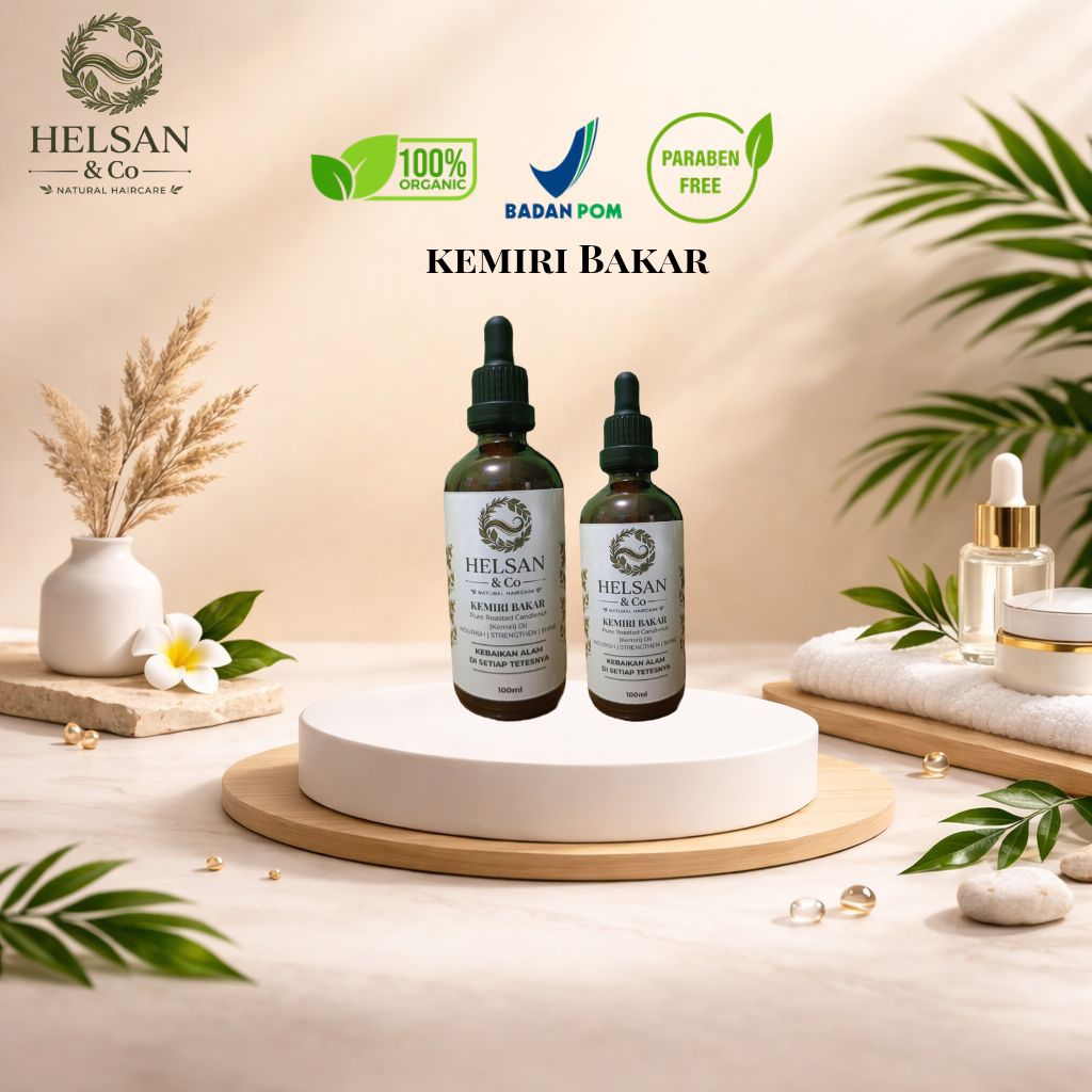 Kemiri Hair Oil Hitam Bakar 100% Organic - HairCare - Perawatan Rambut