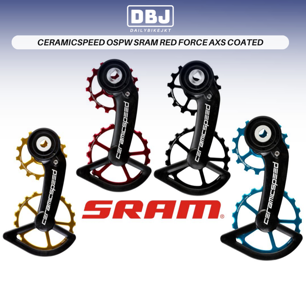 OSPW CERAMIC SPEED SRAM FORCE RED ETAP AXS COATED PULLEY SEPEDA OSPW Silver