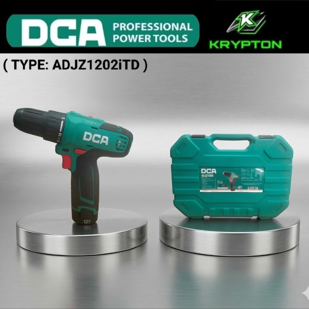 DCA Bor cordless impact / Beton 10mm 12V jaminan asli original