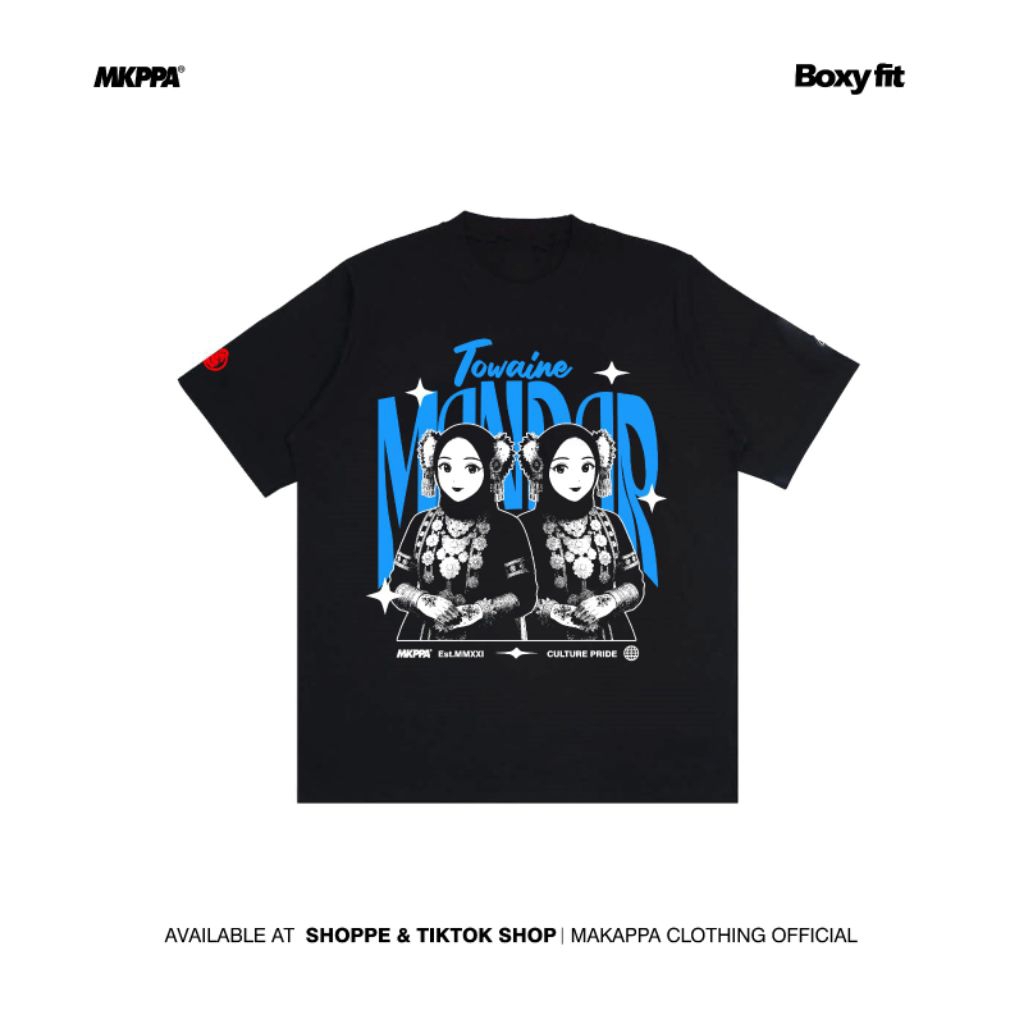 Kaos TOWAINE MANDAR Oversize Boxy Fit|Kaos Brand Lokal Original|Kaos Distro|Kaos Pakaian Pria dan Wa