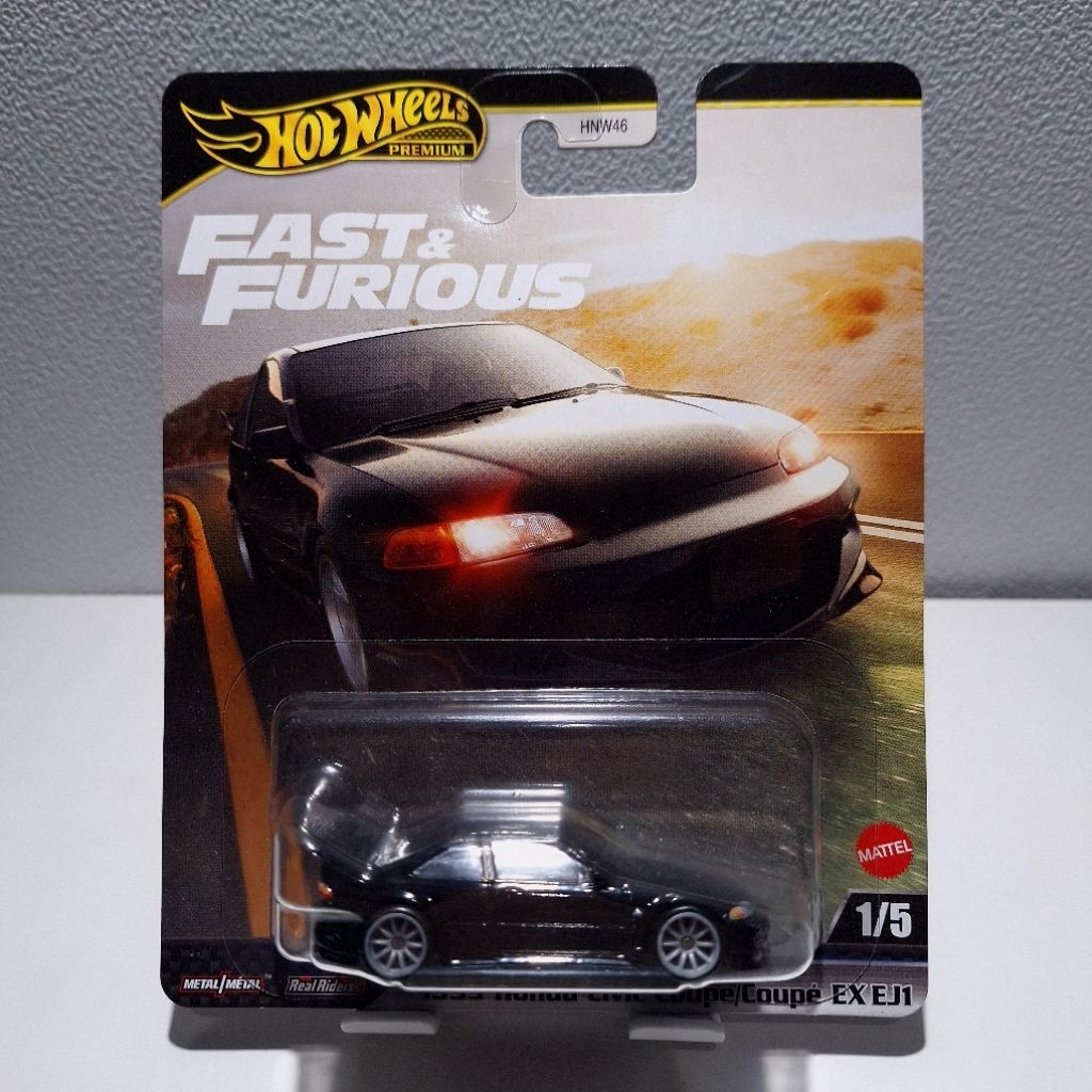 Hotwheels Premium Fast & Furious 1993 Honda Civic Coupe/Coupé EX EJ1