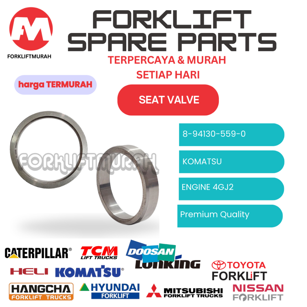 SEAT VALVE SPAREPART FORKLIFT KOMATSU 8-94130-559-0