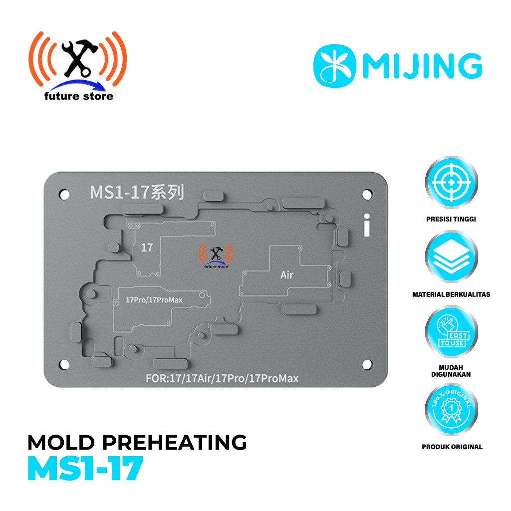 MIJING MS1-17 HEATING MOLD IPHONE 17 17 AIR 17 PRO 17 PRO MAX PREHEATING PLATFORM ORIGINAL - MOLD MI