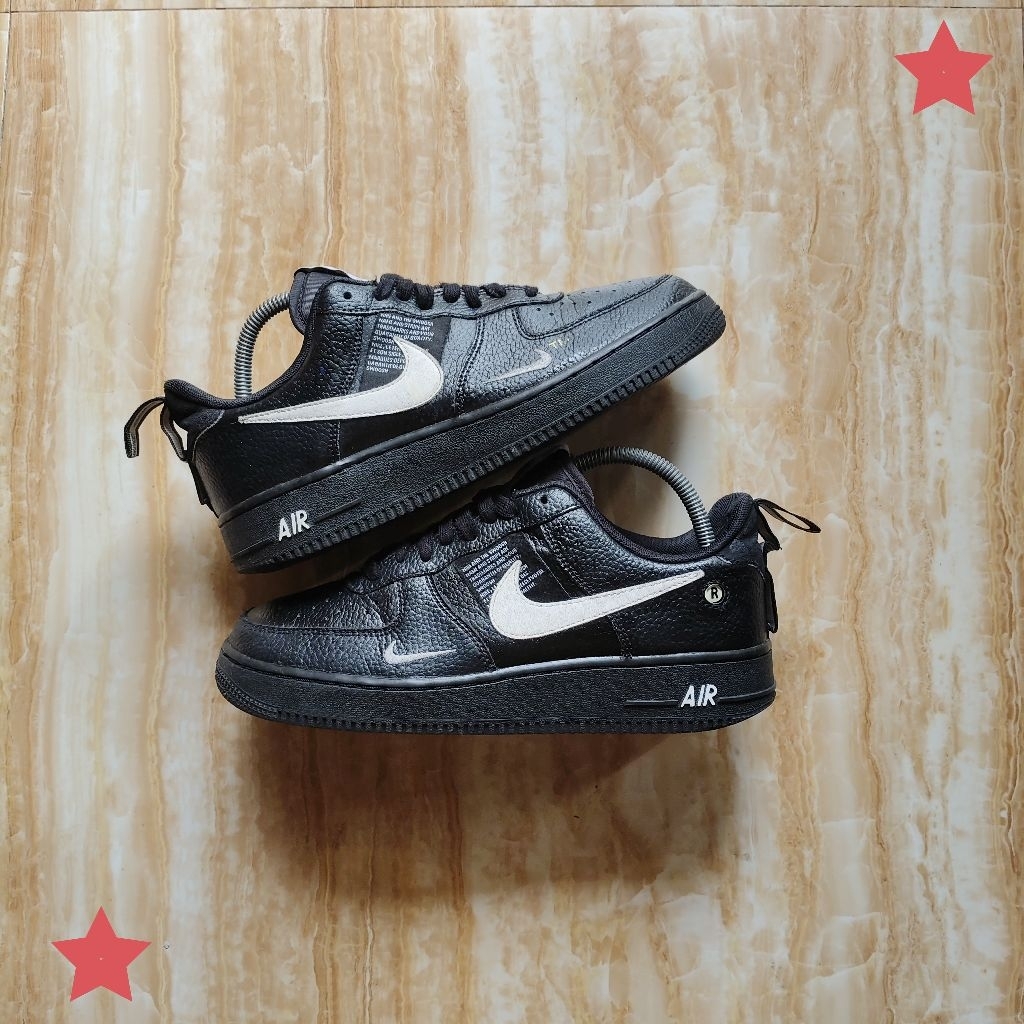 Sepatu AF1 Black Utility size 41