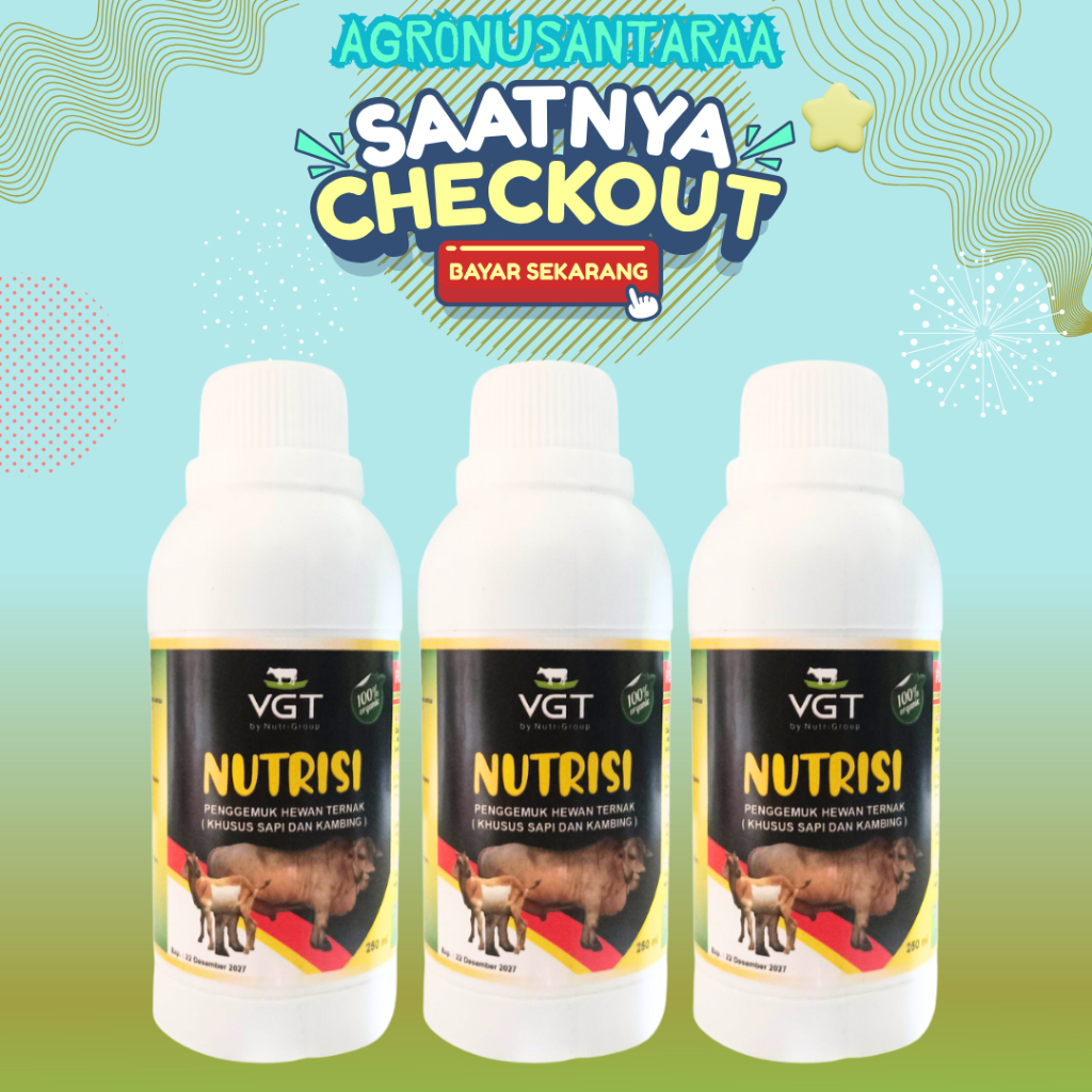 VGT NUTRISI TERNAK SAPI KAMBING 250 ML - Nutrisi Untuk Hewan Ternak Kambing dan Domba.
