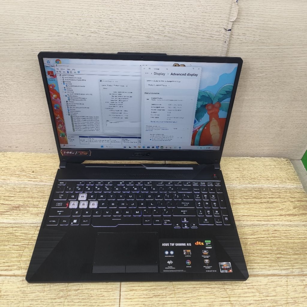 Laptop Second Asus Tuf Gm A15 Fa506nf Amd Ryzen 5 7535hs Ram 8gb Ssd 512gb Rtx 2050