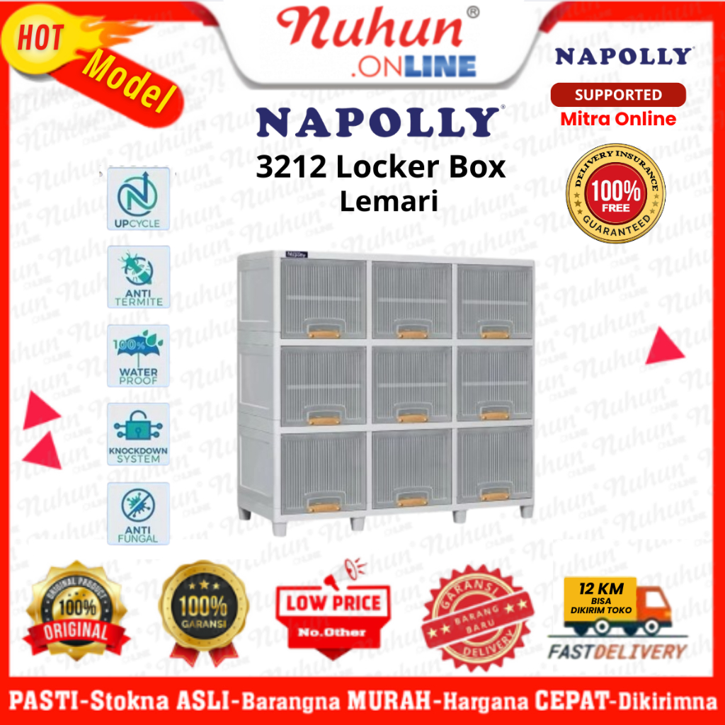 Napolly Lemari 3212 Locker Box Plastik