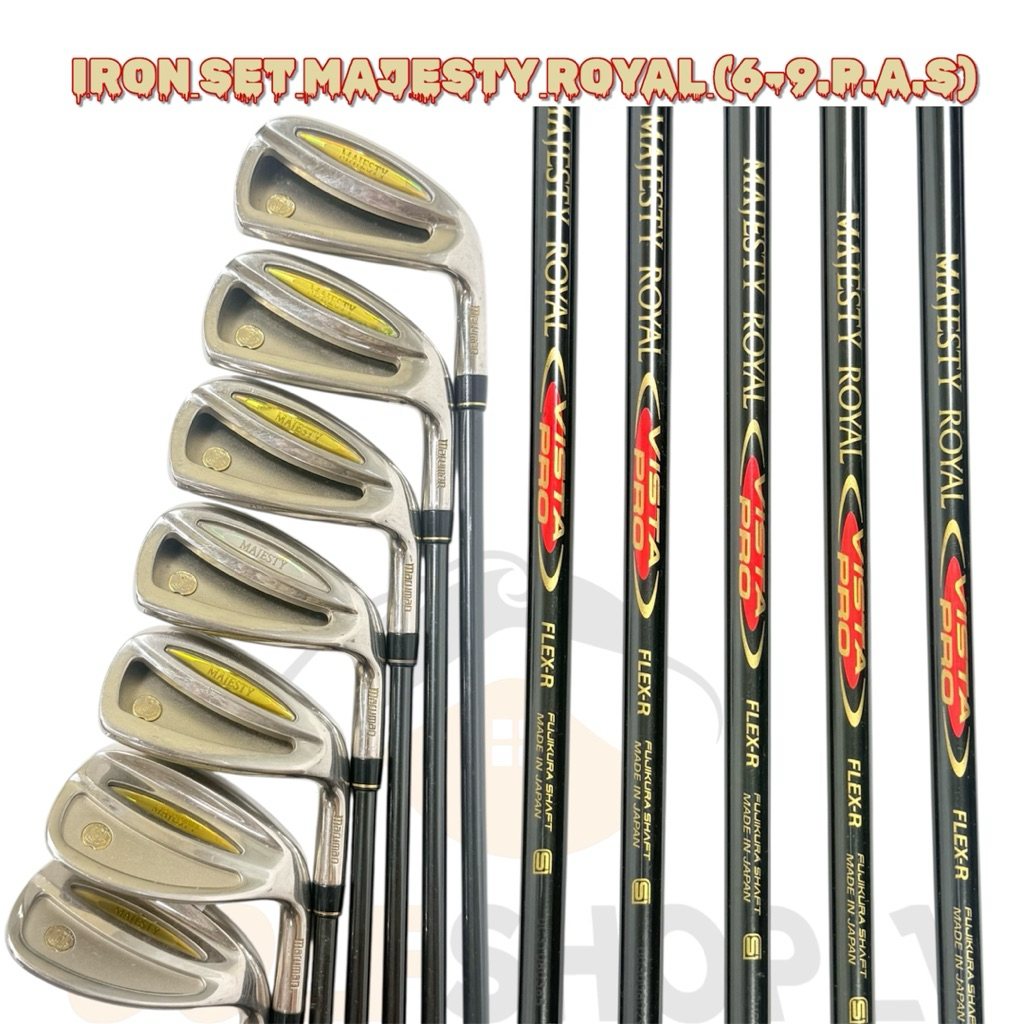 Stick Golf Man Iron Set Golf Maruman Majesty Royal Shaft Graphite Flek Reguler 7Pcs Second Original