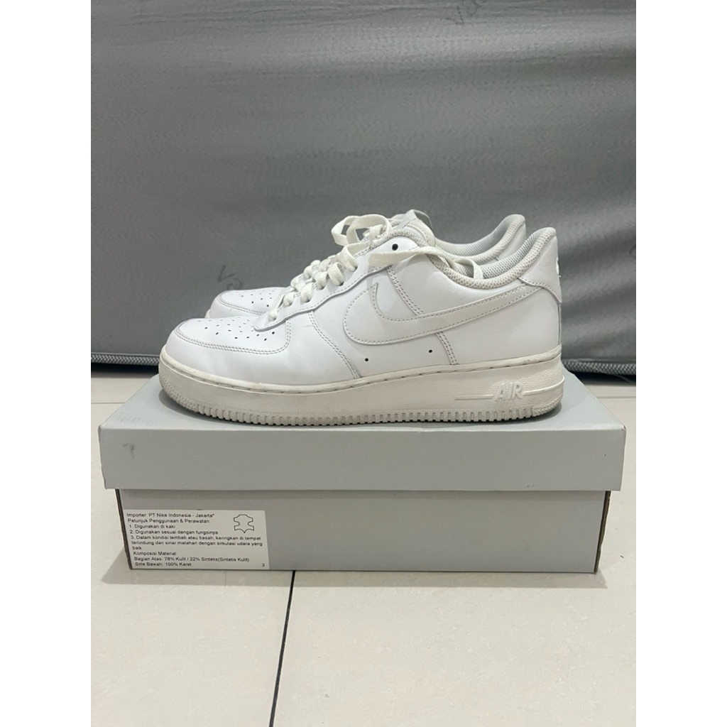 preloved nike air force one white size 43