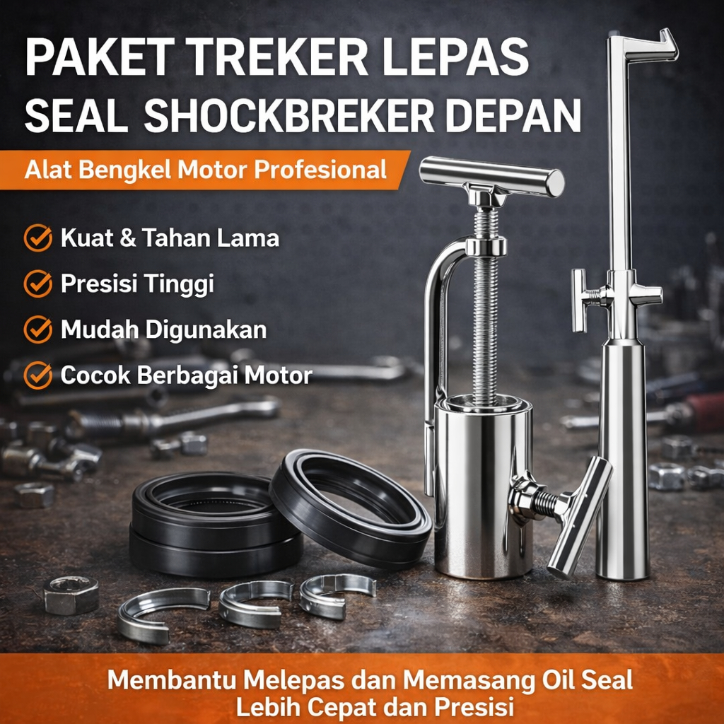 Treker Lepas Seal Shockbreker Depan Motor Universal | Oil Seal Remover | Alat Bongkar Shock