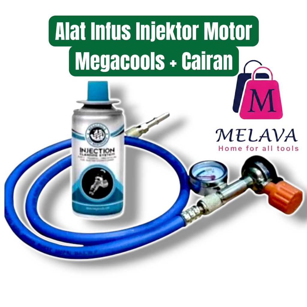 Alat Infus Injektor Motor megacools plus cairan utk servis injektor motor injeksi