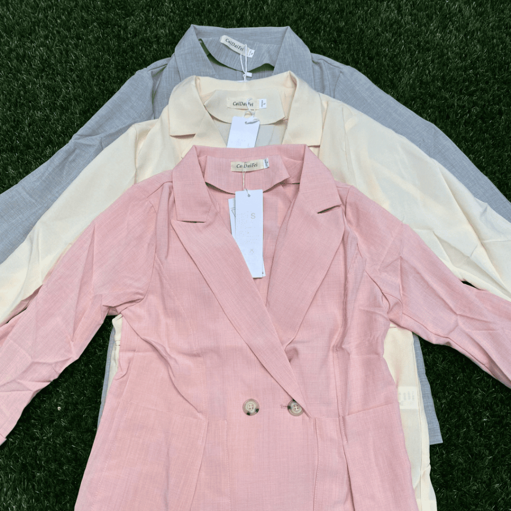 One Set Blazer Wanita - Blazer Kancing Besar