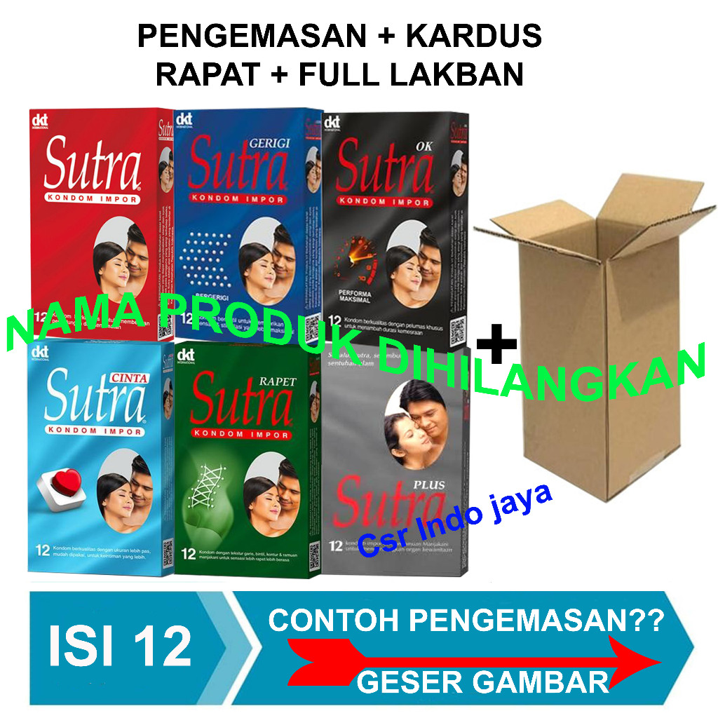 Sutra Merah Classic / Kondom Cinta Love / Condom Rapet Rapat / Biru Bergerigi Gerigi / Hitam OK Isi 
