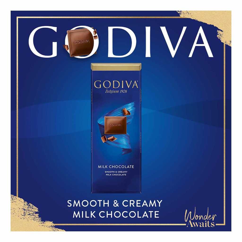 GODIVA Belgium 1926 Chocolate Bar Tablet Singapore - Milk Chocolate/72% Cocoa/Salted Caramel
