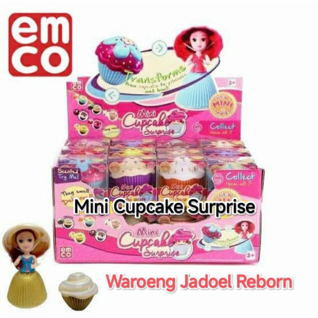 Emco Mini Cupcake Surprise Transform Princess Doll Kue Boneka Kecil Mainan Boneka Anak Mini Gelato E