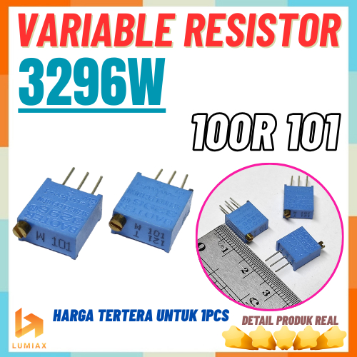 Potensio 100 OHM 101 VR 3296W Potensiometer 100R Trimpot Multiturn 100ohm VR