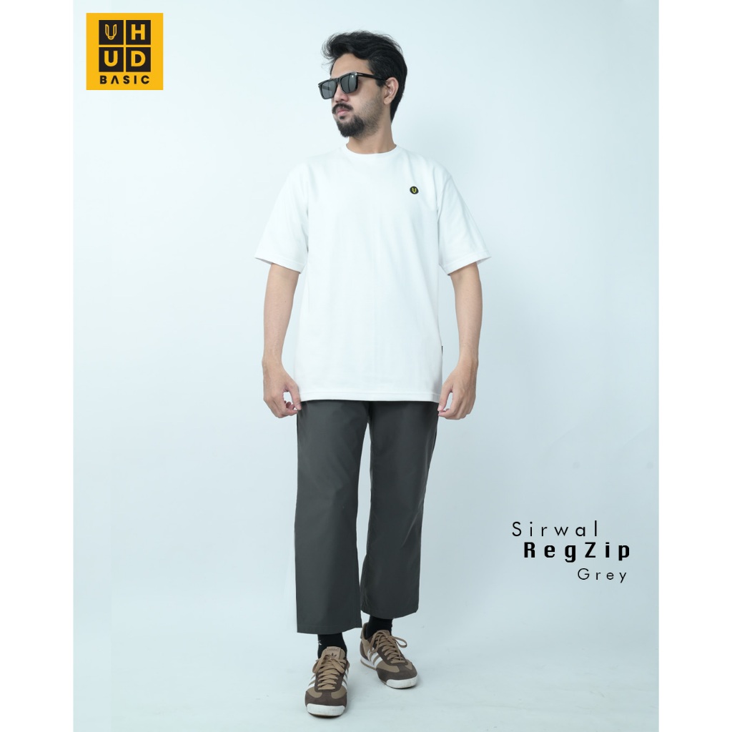 Uhud Basic - Sirwal Reg Zip Celana Sirwal Dewasa Bahan Saten Ukuran S-2XL