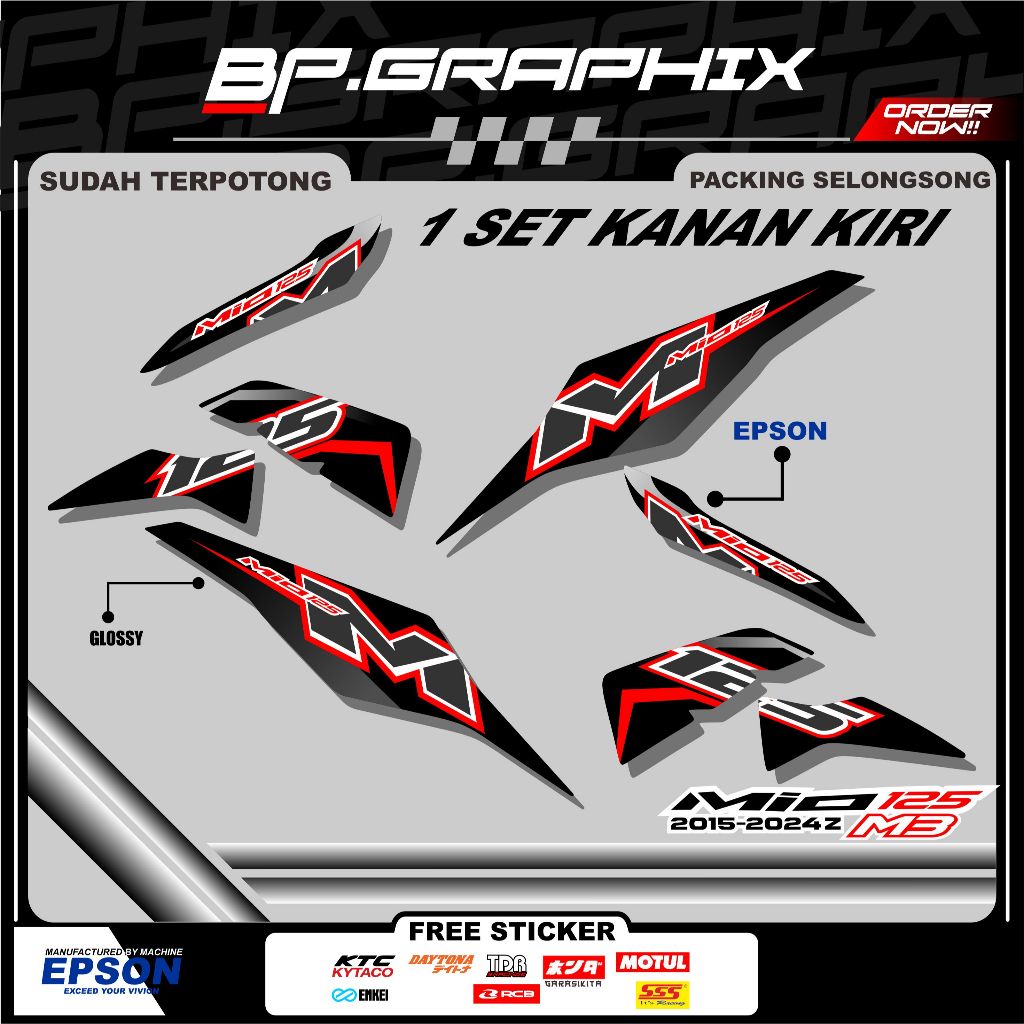 [MOO 002] Striping Mio M3 125 Simple Keren Vinyl Sudah Cutting