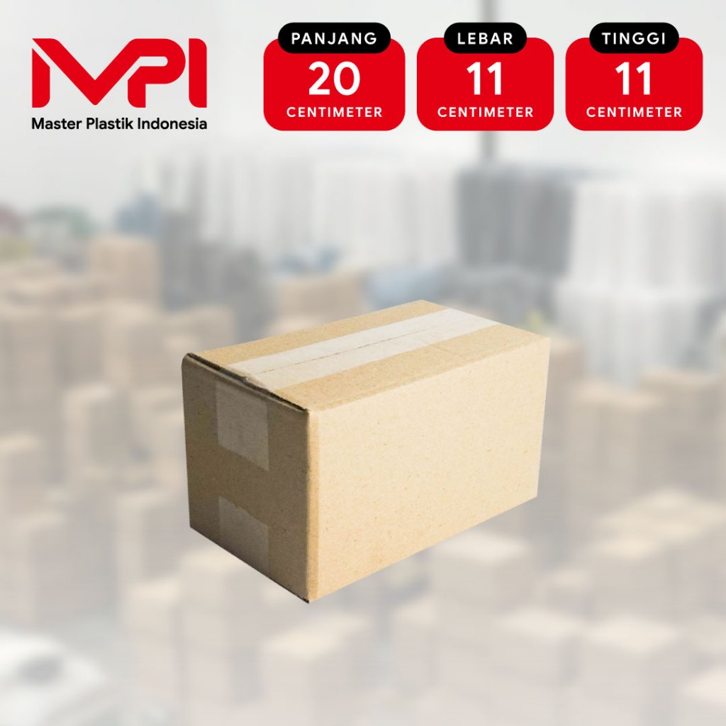 Kardus Packing / Dus Box Karton Coklat Polos Ukuran 20 X 11 X 11 CM - Master Plastik Indonesia