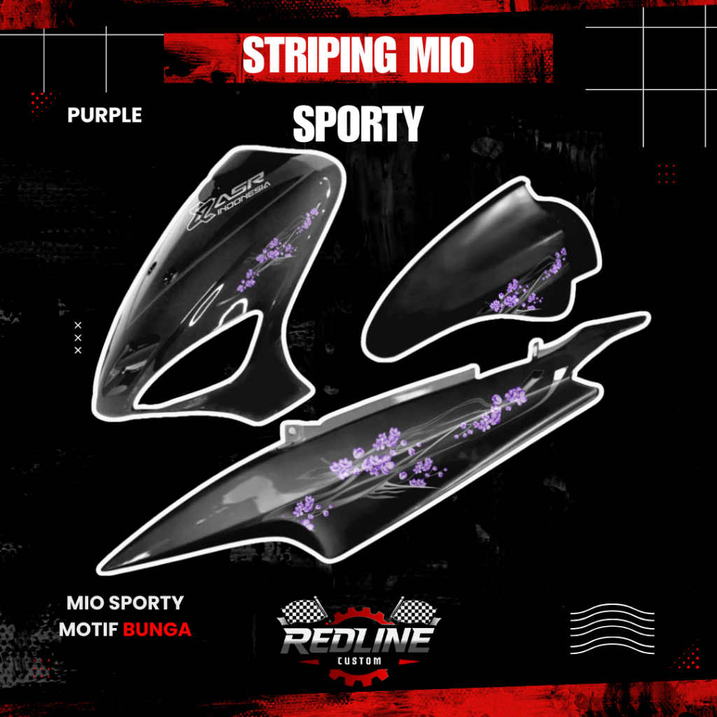STRIPING MIO SPORTY BUNGA TRANSPARAN